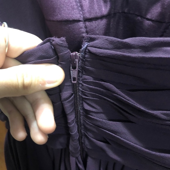 Purple Strapless Bridesmaid Dress - Picture 6 of 8